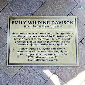 Emily Wilding Davison, Epsom - High Street