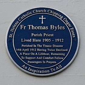 Father Thomas Byles, Ongar - High Street