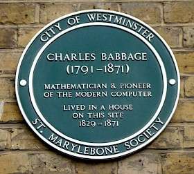 Charles Babbage - W1