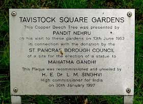 Mahatma Gandhi, WC1 - Tavistock Square (Tree)