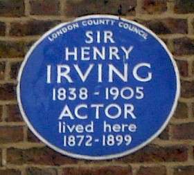 Sir Henry Irving, W1 - Grafton Street