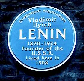 Vladimir Lenin, WC1 - Tavistock Place